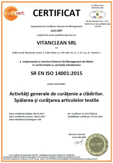 certificare iso 14001